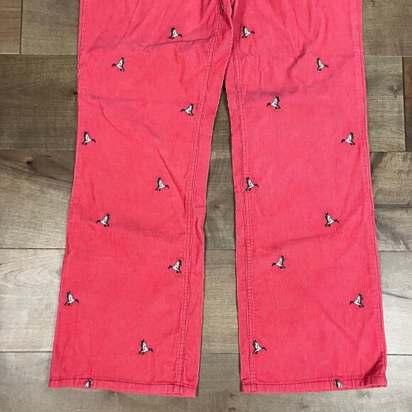 L.L. Bean Women’s Size 14 Reg Straight Pink Corduroy Pants Embroidered Ducks NWT - Picture 4 of 12